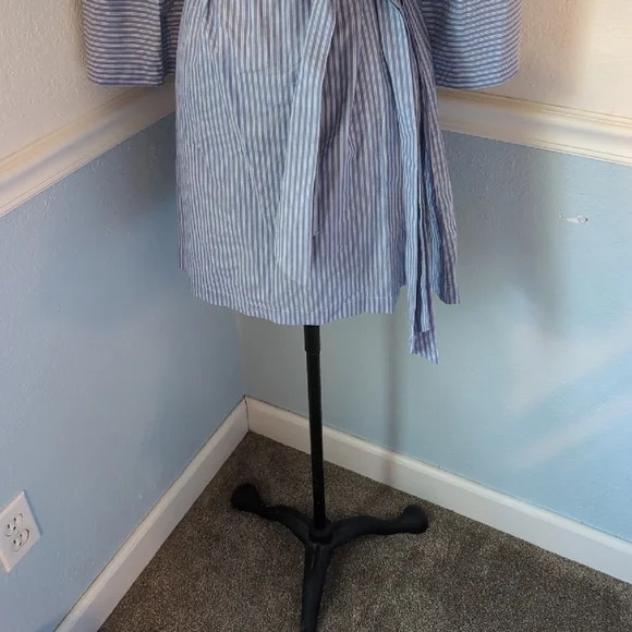 Blue Striped Off-Shoulder Dress BNWT - Picture 4 of 6
